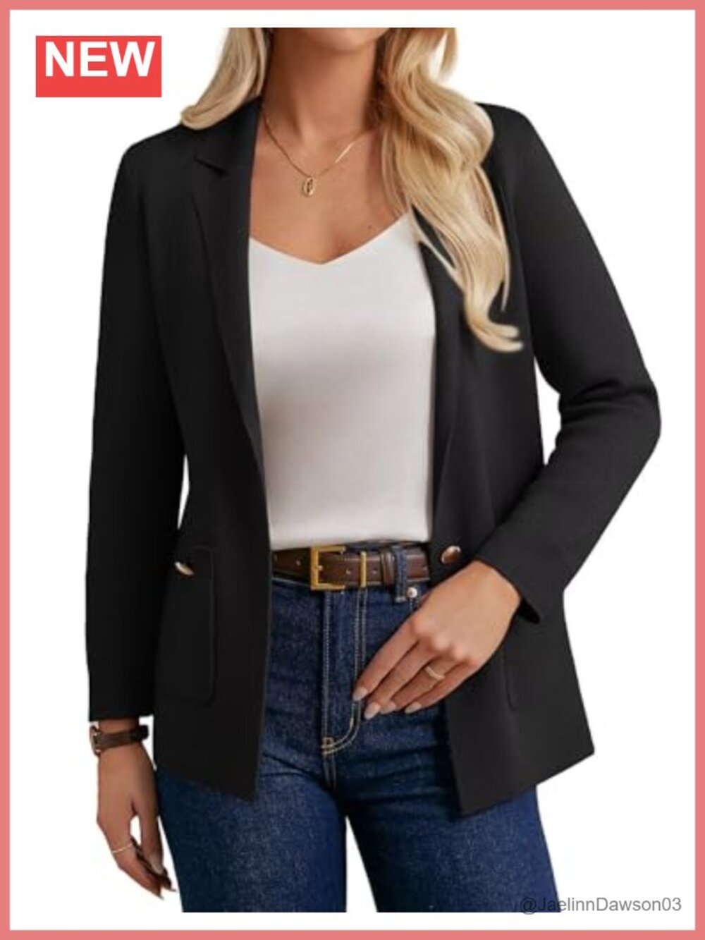 Women's Sweater Blazer Open Front Long Sleeve Cardigan Work Jacket